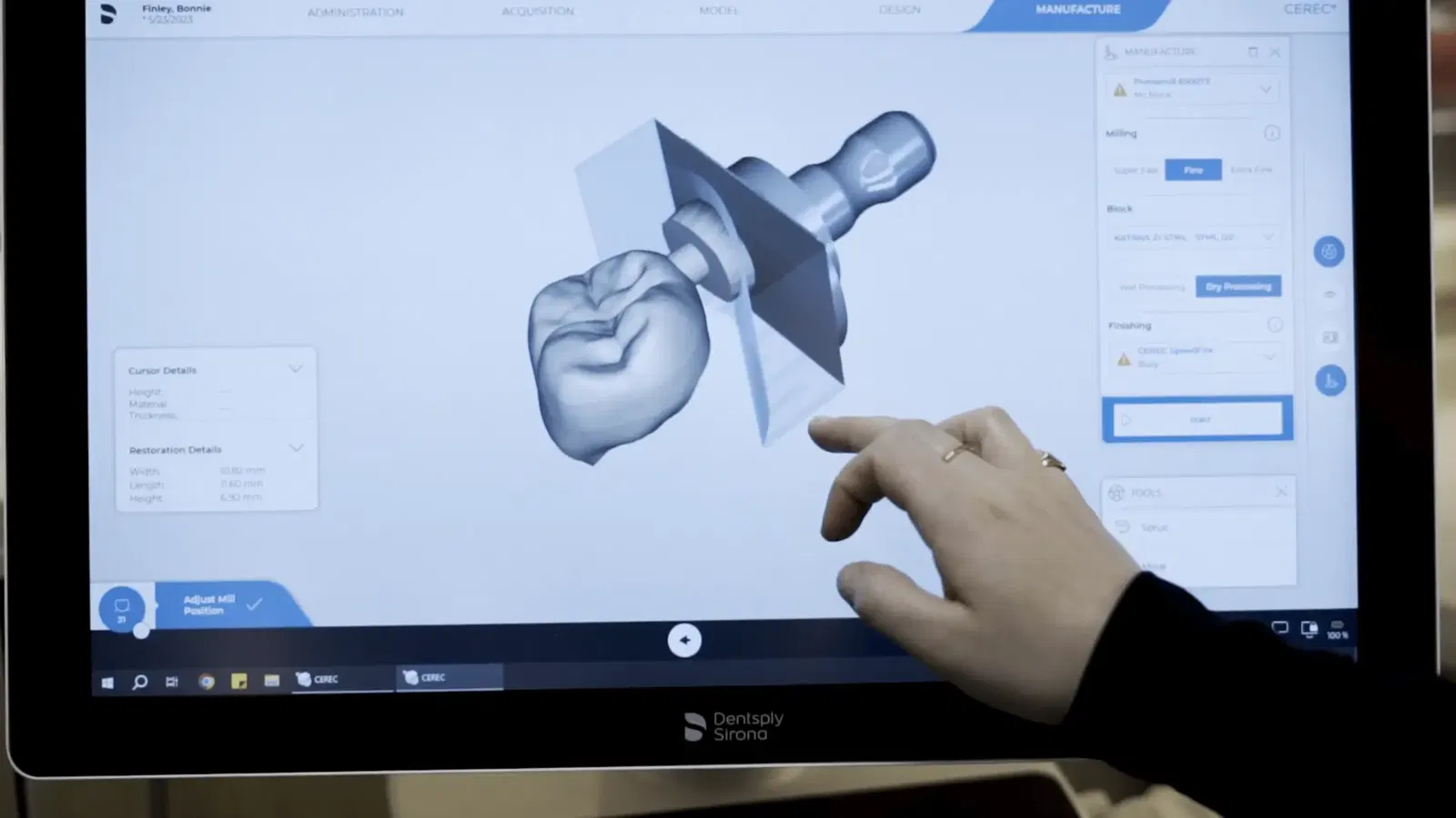 Technology showing a 3d image of a crown